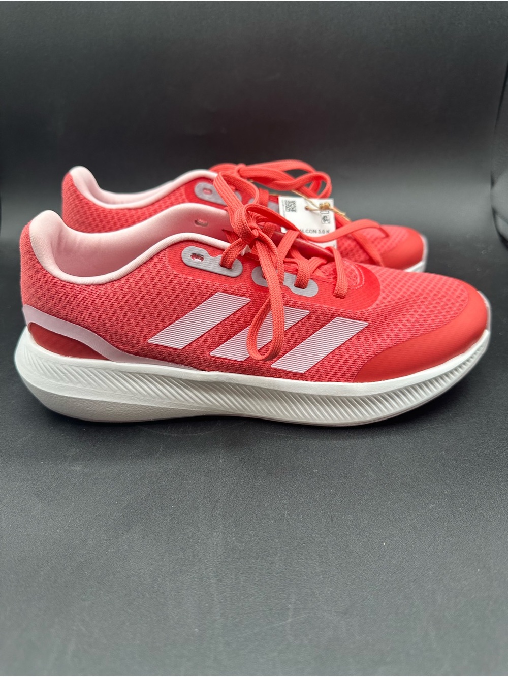 NWT Adidas Runfalcon 3.0 Kids Size 4.5 Pink Scarlet Sneakers Shoes